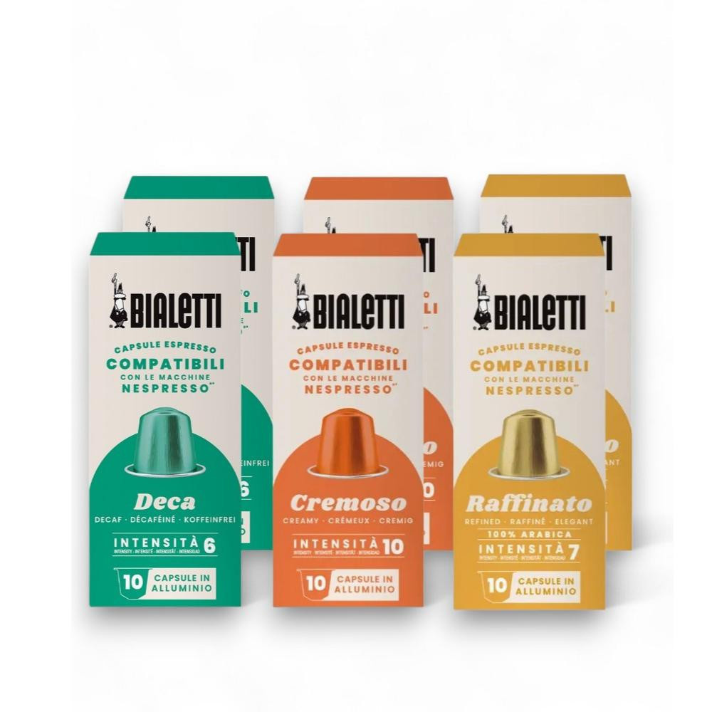 Bialetti Nespresso Uyumlu Kapsül Kahve Decaffeinato Cremoso Raffinato 60 Adet görseli 1