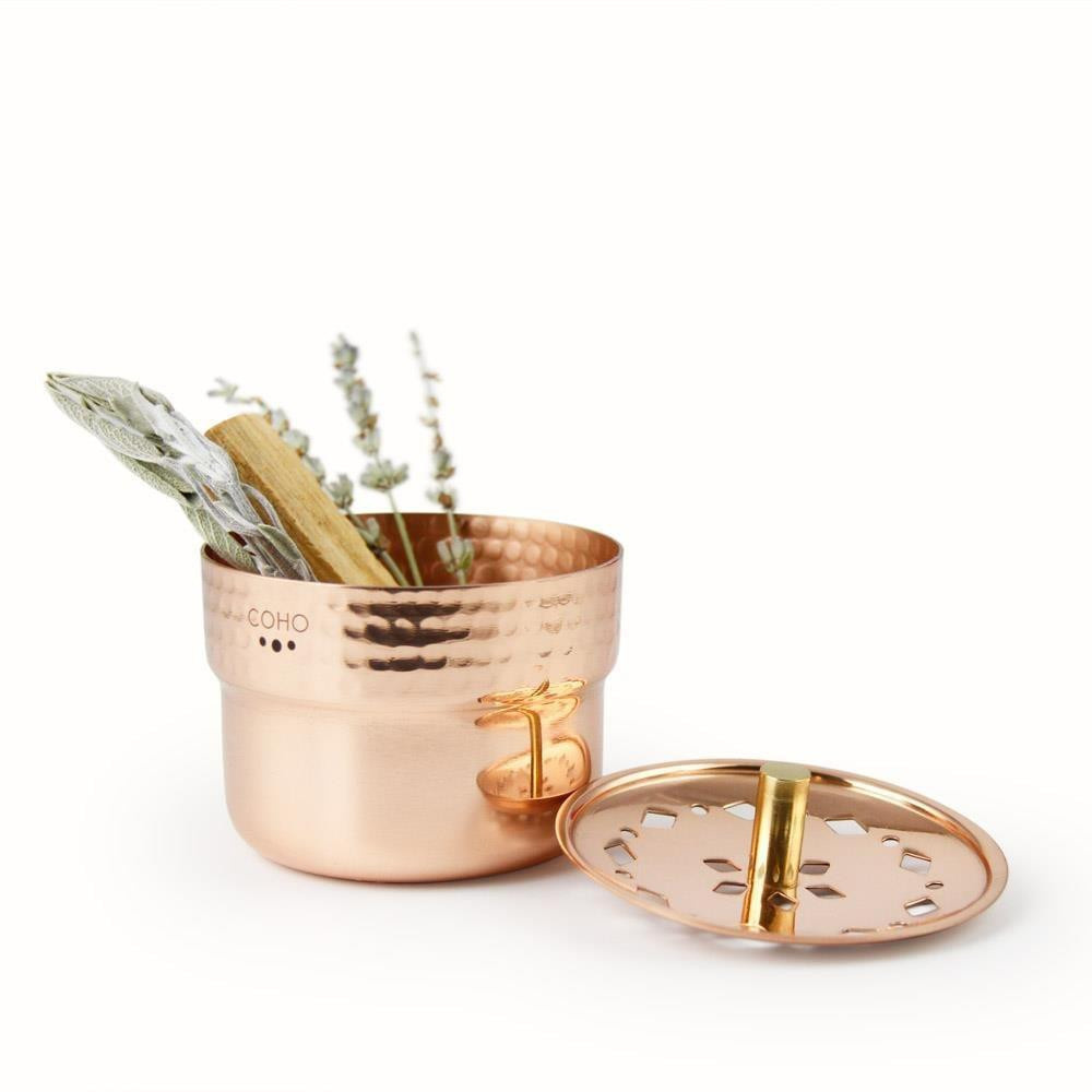 Coho Objet Coho Lux Dövme Bakır Mini Tütsü Çanağı görseli 2
