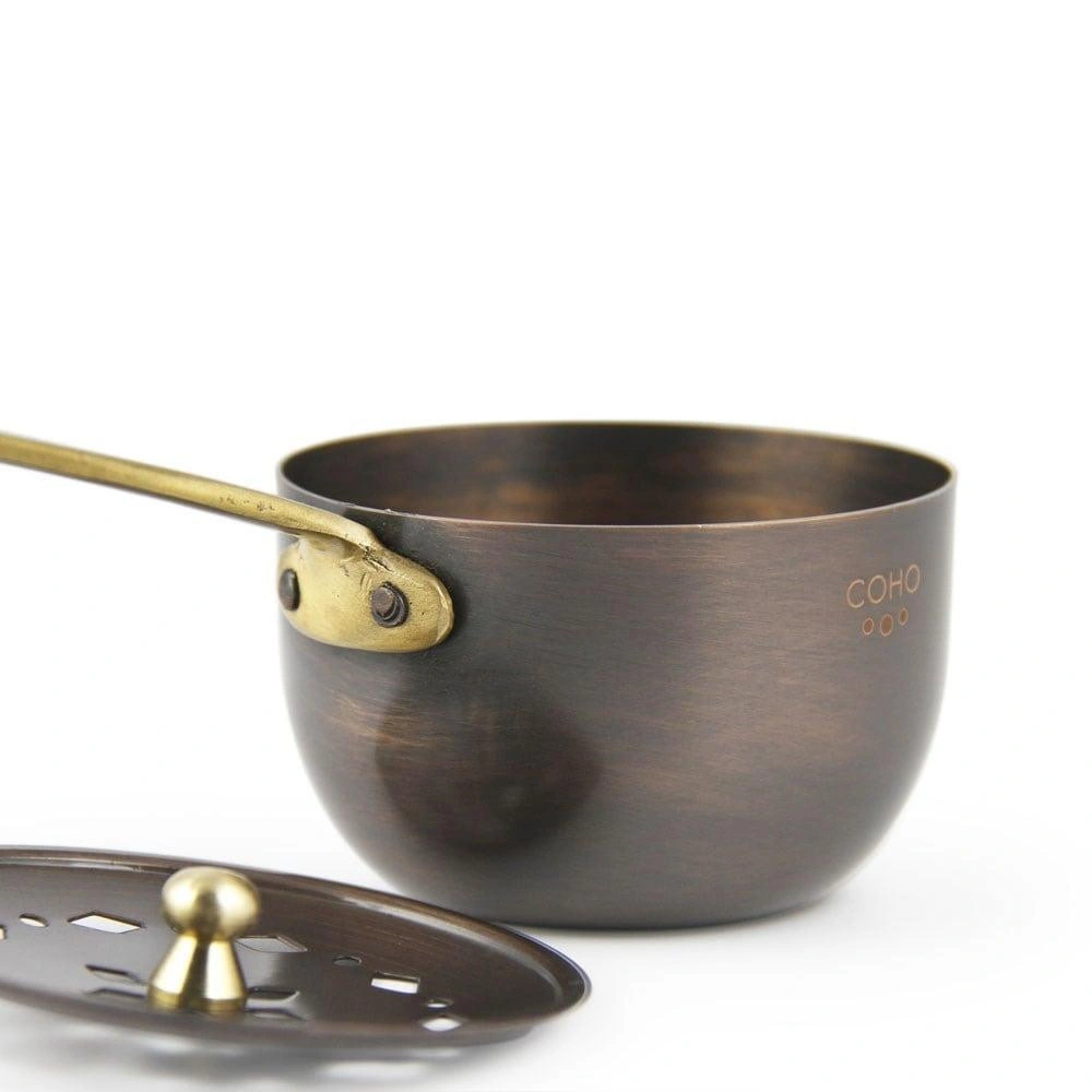 Coho Objet Coho Antique Bakır Tütsü Gezdirme Çanağı görseli 3