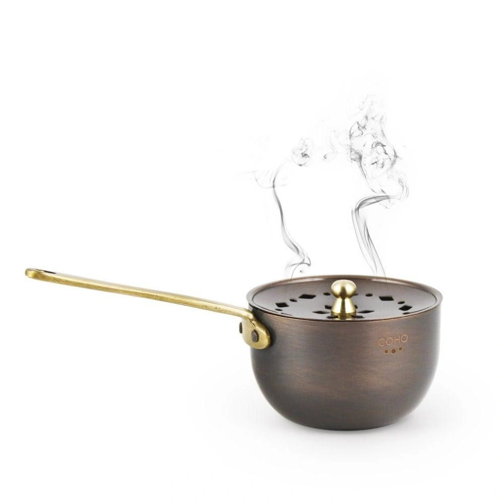 Coho Objet Coho Antique Bakır Tütsü Gezdirme Çanağı görseli 1