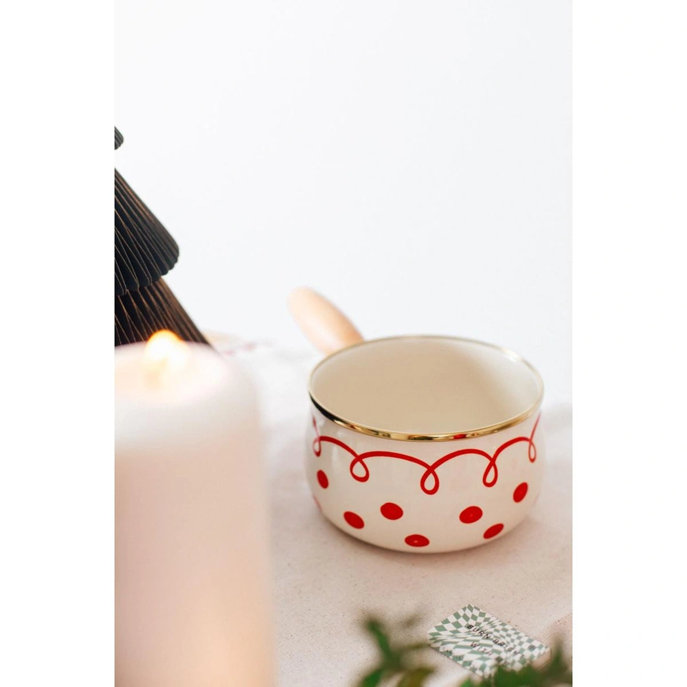 Emaylab Merry Yılbaşı Özel Emaye Tava 16cm (1,3 Litre) görseli 1