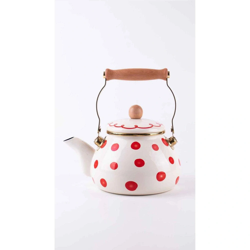 Emaylab Merry Yılbaşı Özel Emaye Vintage Kettle (2li̇tre- Ocakta-sobada Kullanilabi̇li̇r) görseli 2