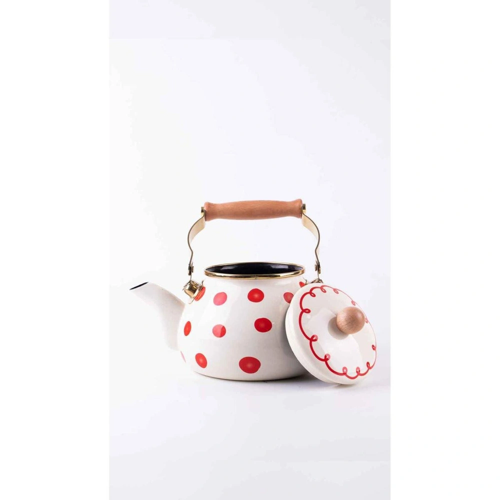 Emaylab Merry Yılbaşı Özel Emaye Vintage Kettle (2li̇tre- Ocakta-sobada Kullanilabi̇li̇r) görseli 4