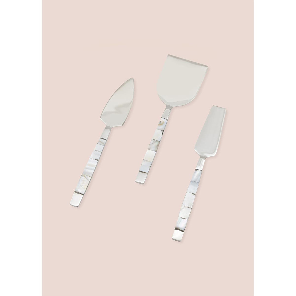 The Mia Pearl Peynir Servis Takımı White 3 Parça görseli 2