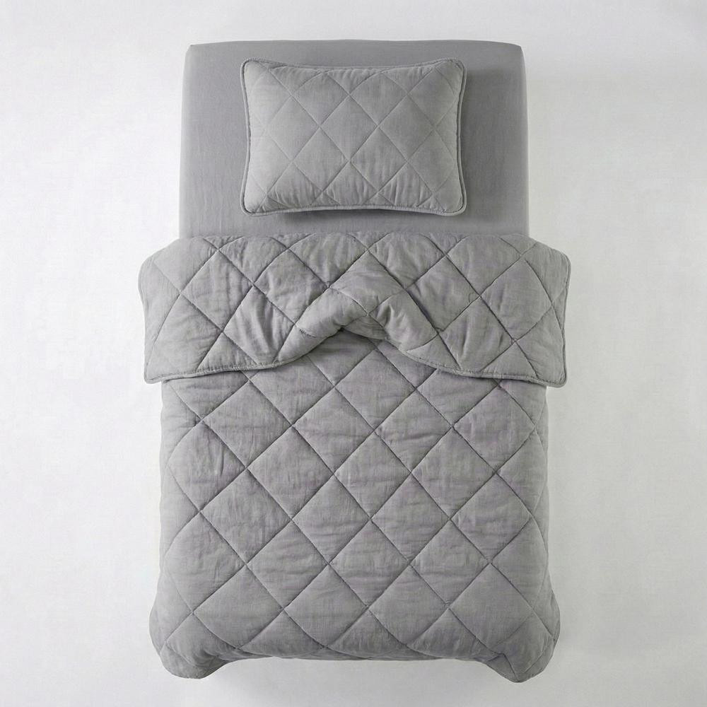 Penelope Microfiber Kumaş Tek Kişilik Gri Yastık Yorgan Seti - Colors In Comfort görseli 2