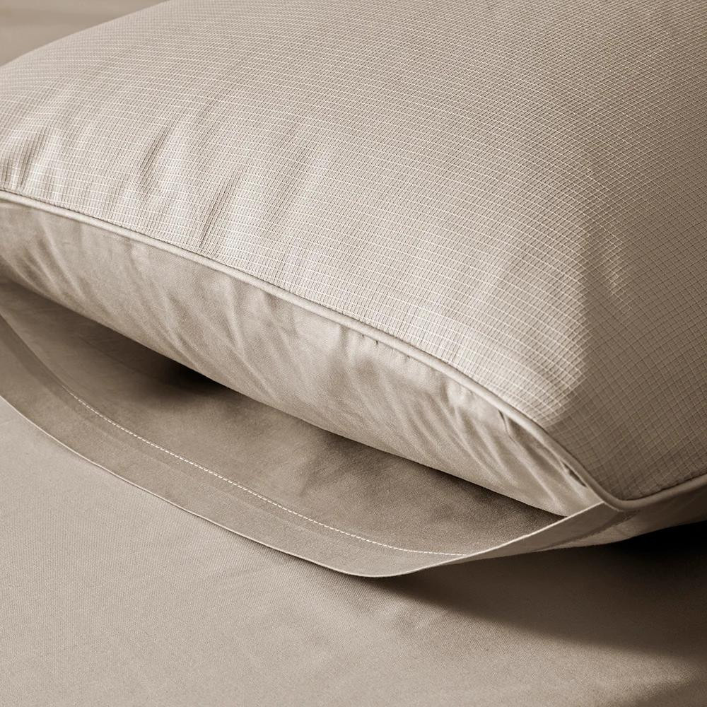 Penelope %100 Pamuk Percale Nevresim Seti 260x240 Cm Taş Rengi - Pure Serisi görseli 4