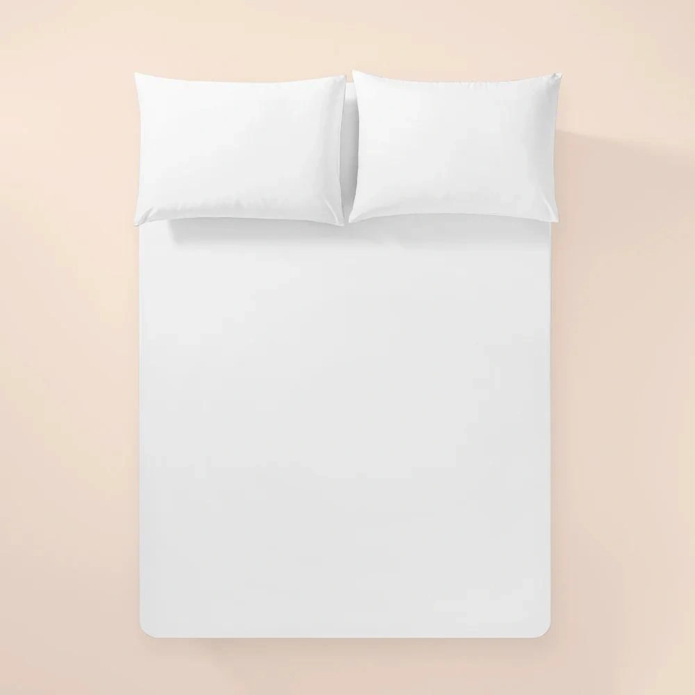 Penelope %100 Pamuk Percale Lastikli Çarşaf 200x200 Cm Beyaz - Pure Serisi görseli 1