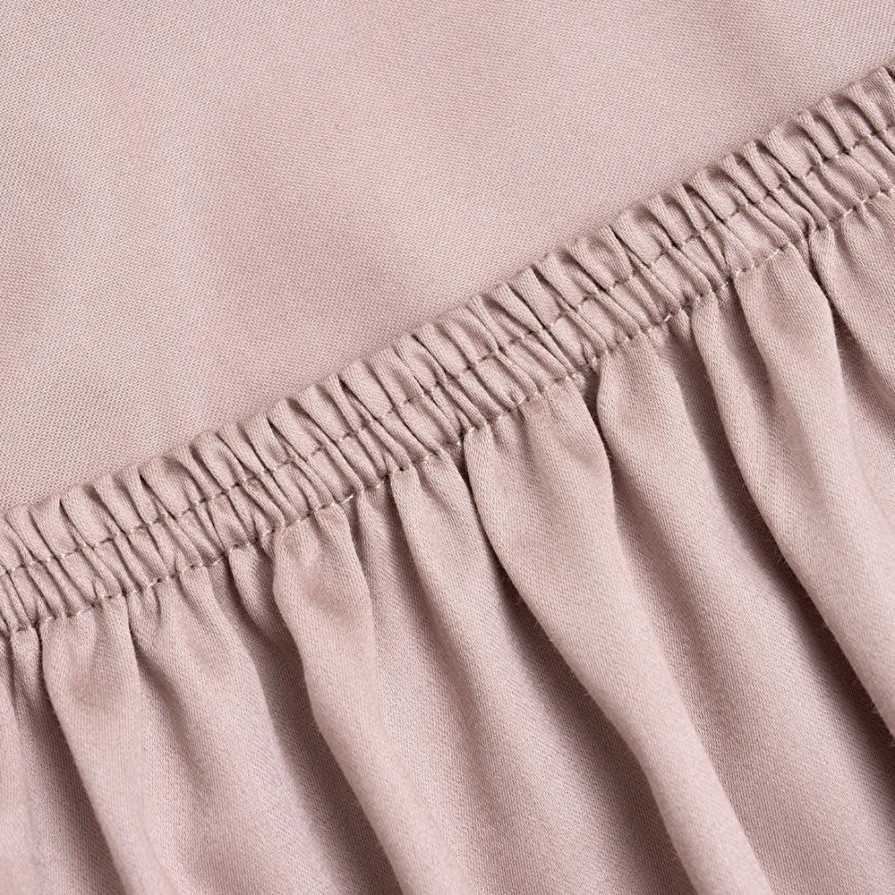 Penelope %100 Pamuk Saten Lastikli Çarşaf Seti 200x200 Cm Taş - Lia Serisi görseli 4