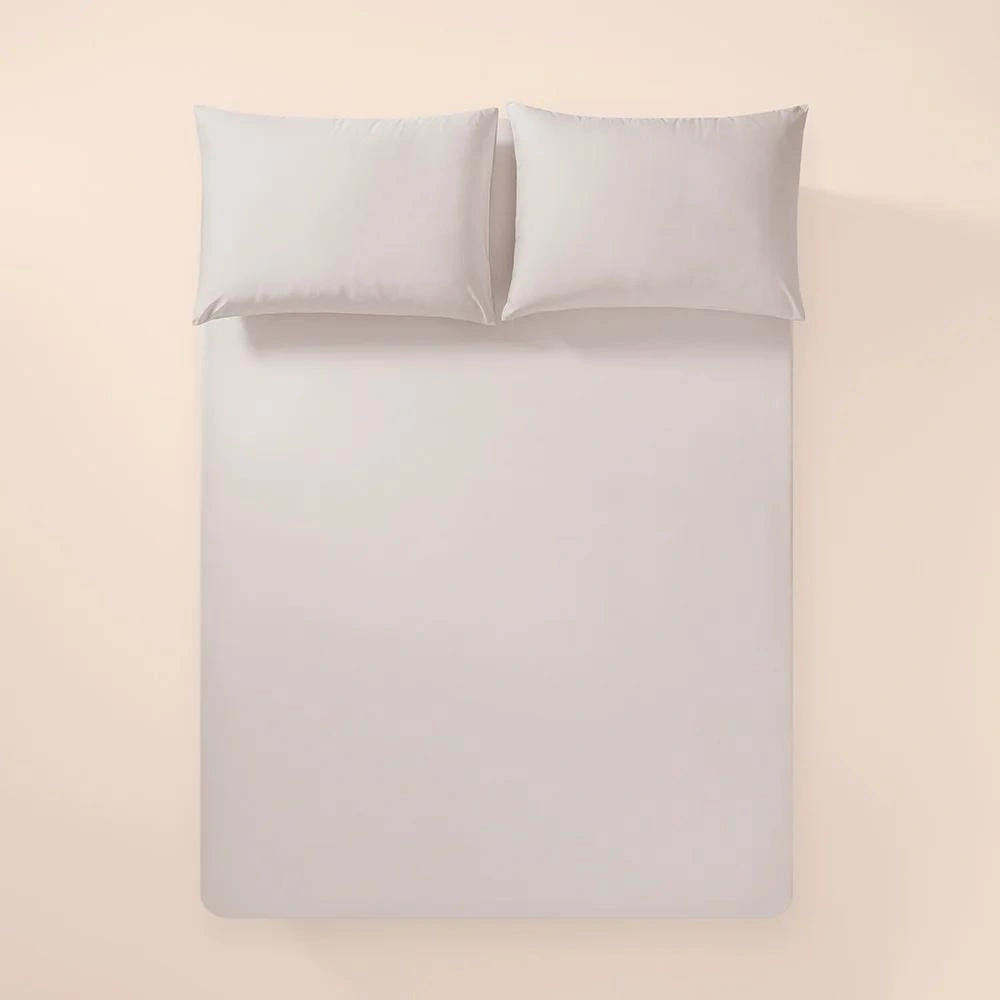 Penelope %100 Pamuk Percale Lastikli Çarşaf 120x200 Cm Gri - Pure Serisi görseli 1