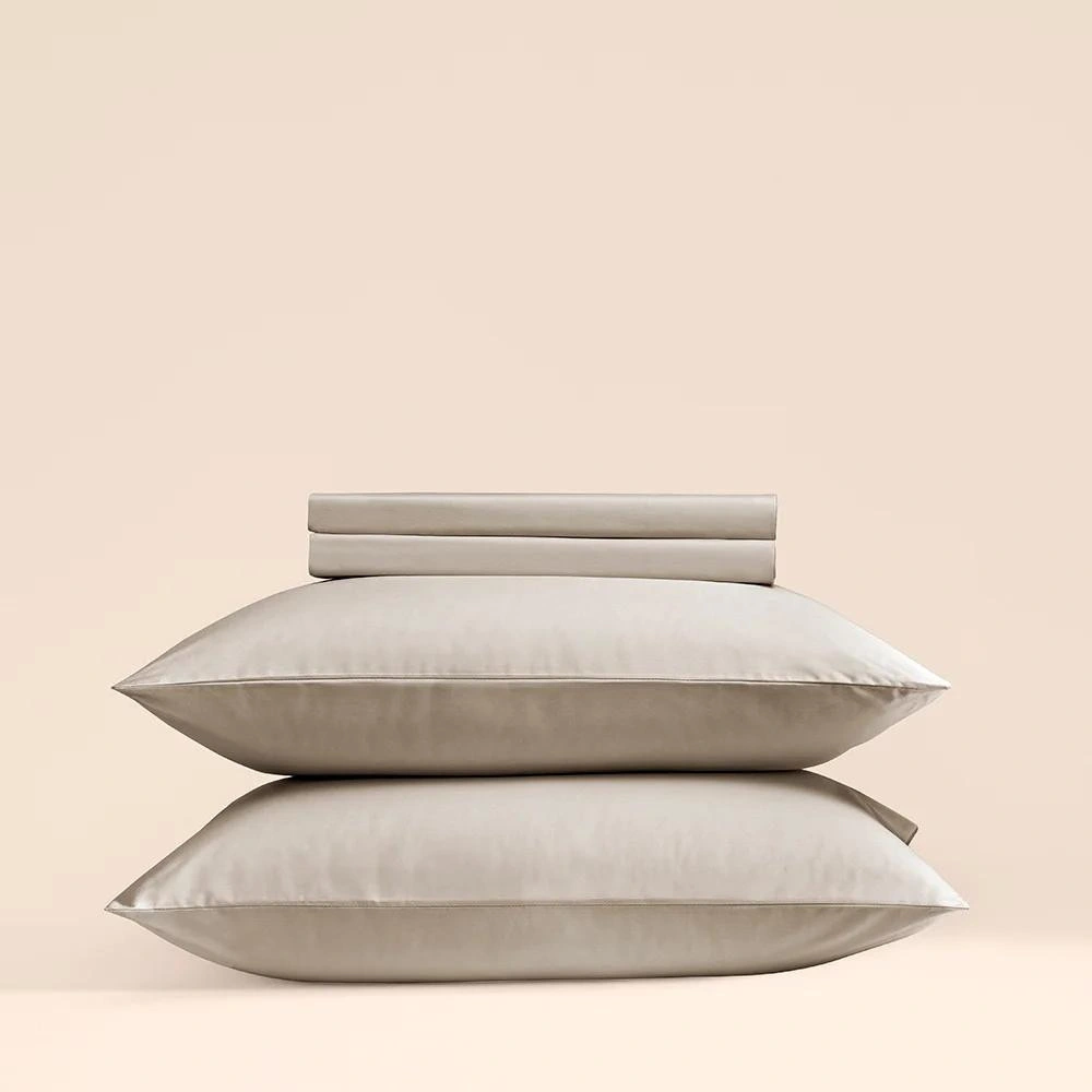 Penelope %100 Pamuk Percale Lastikli Çarşaf 120x200 Cm Taş Rengi - Pure Serisi görseli 2