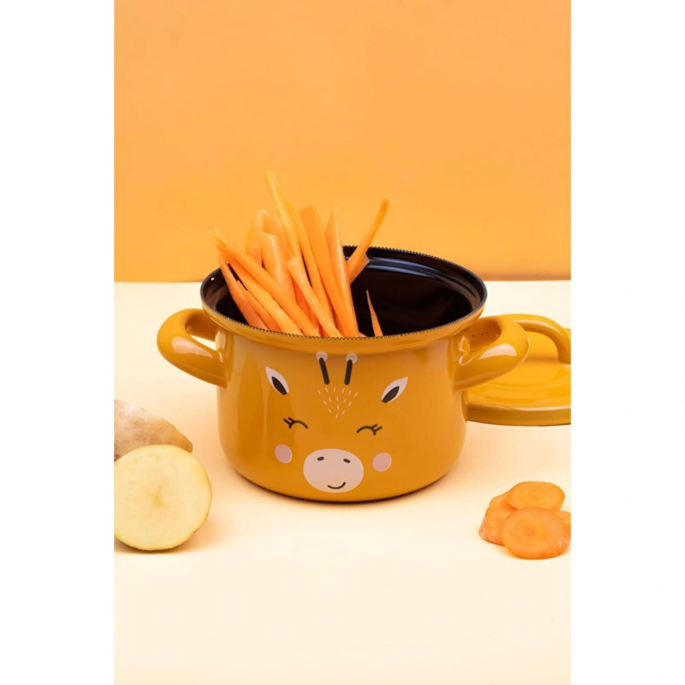 Emaylab Little Giraffe Emaye Mini Bebek Tenceresi 12cm (850 Ml) görseli 1