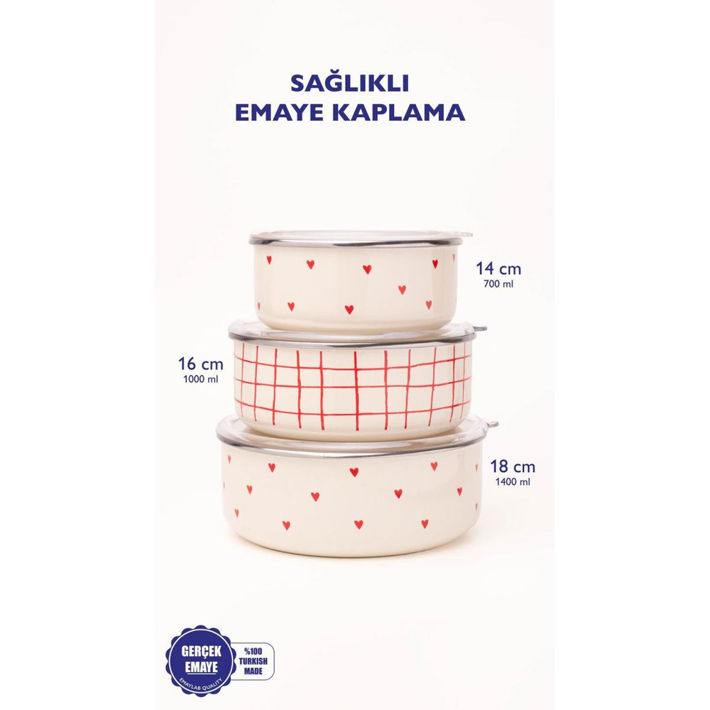 Emaylab Cupid Vakum Kapaklı Yiyecek Saklama Kabı Seti (ocaklarda Kullanilabi̇li̇r) görseli 2