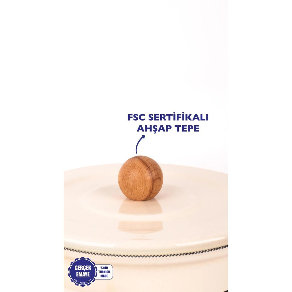 Emaylab Mood Emaye Fırın/haşlama/yoğurt Tenceresi (18cm) görseli 4