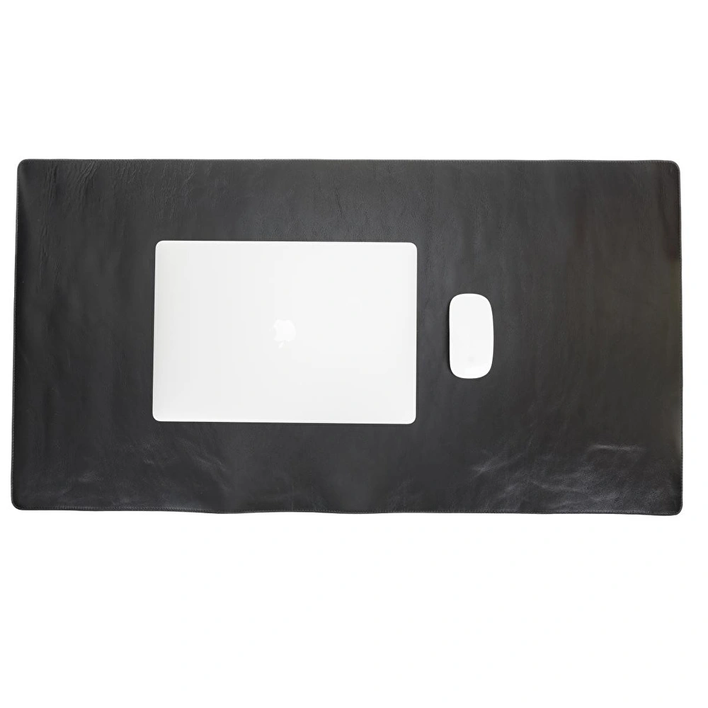 Bloominbag Still & Silent - Noir Gerçek Deri Desk Mat Macbook Altlığı Ve Mousepad görseli 1