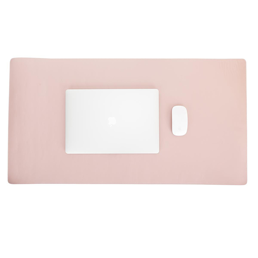 Bloominbag Still & Silent – Pink Gerçek Deri Desk Mat Macbook Altlığı Ve Mousepad görseli 4