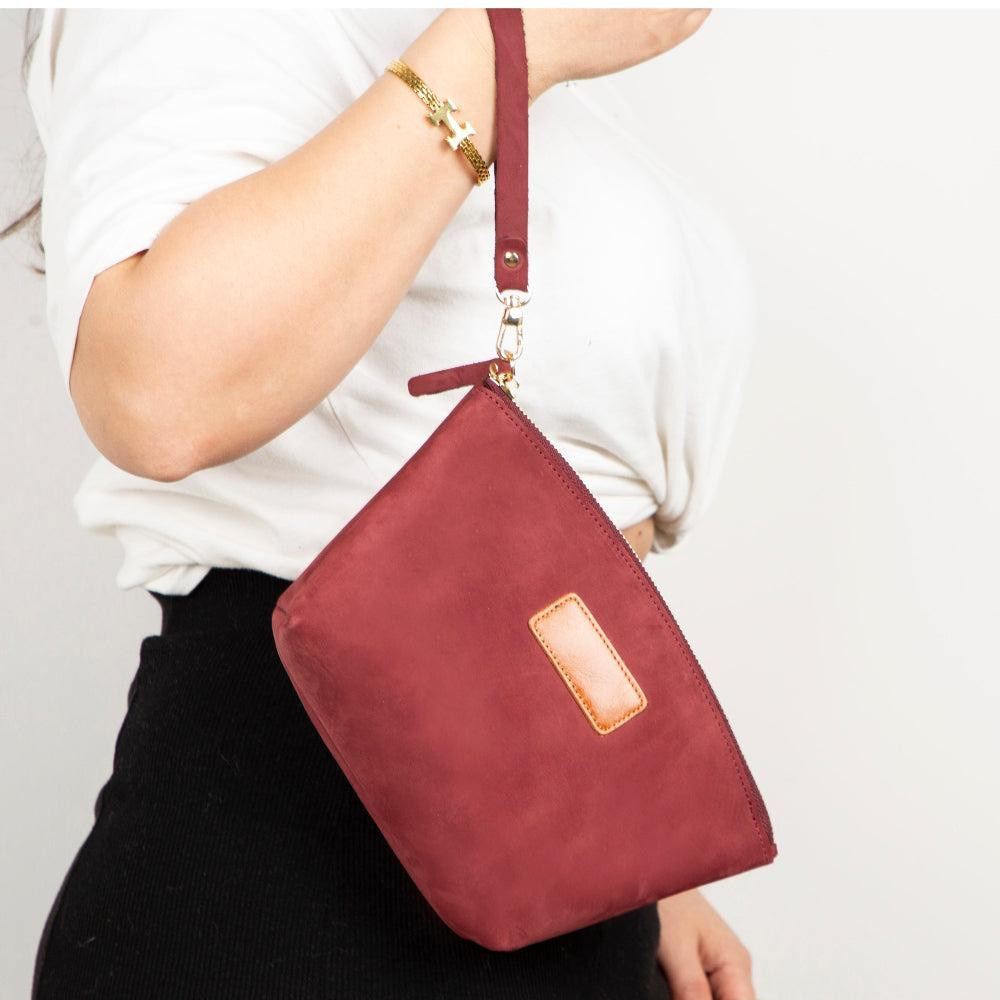Bloominbag Burgundy Dust Clutch / el çantası görseli 2