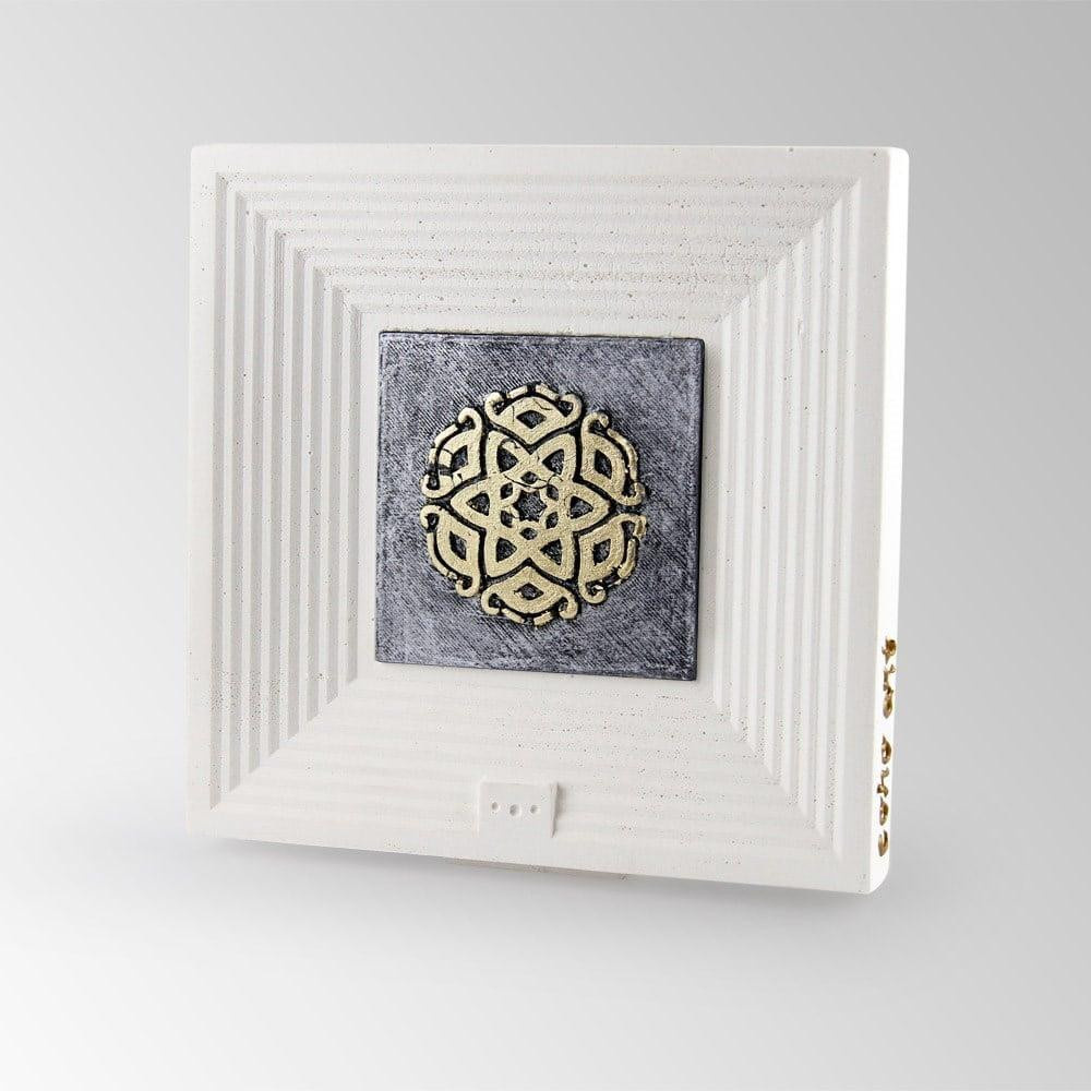 Coho Objet Coho Art "kozmos" Mandala Kabartma Tablo - Varak & Gümüş Pastel Uygulama görseli 1
