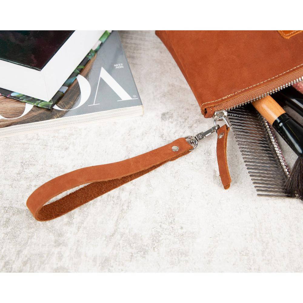 Bloominbag Muted Chestnut – Deri Makyaj Çantası görseli 4