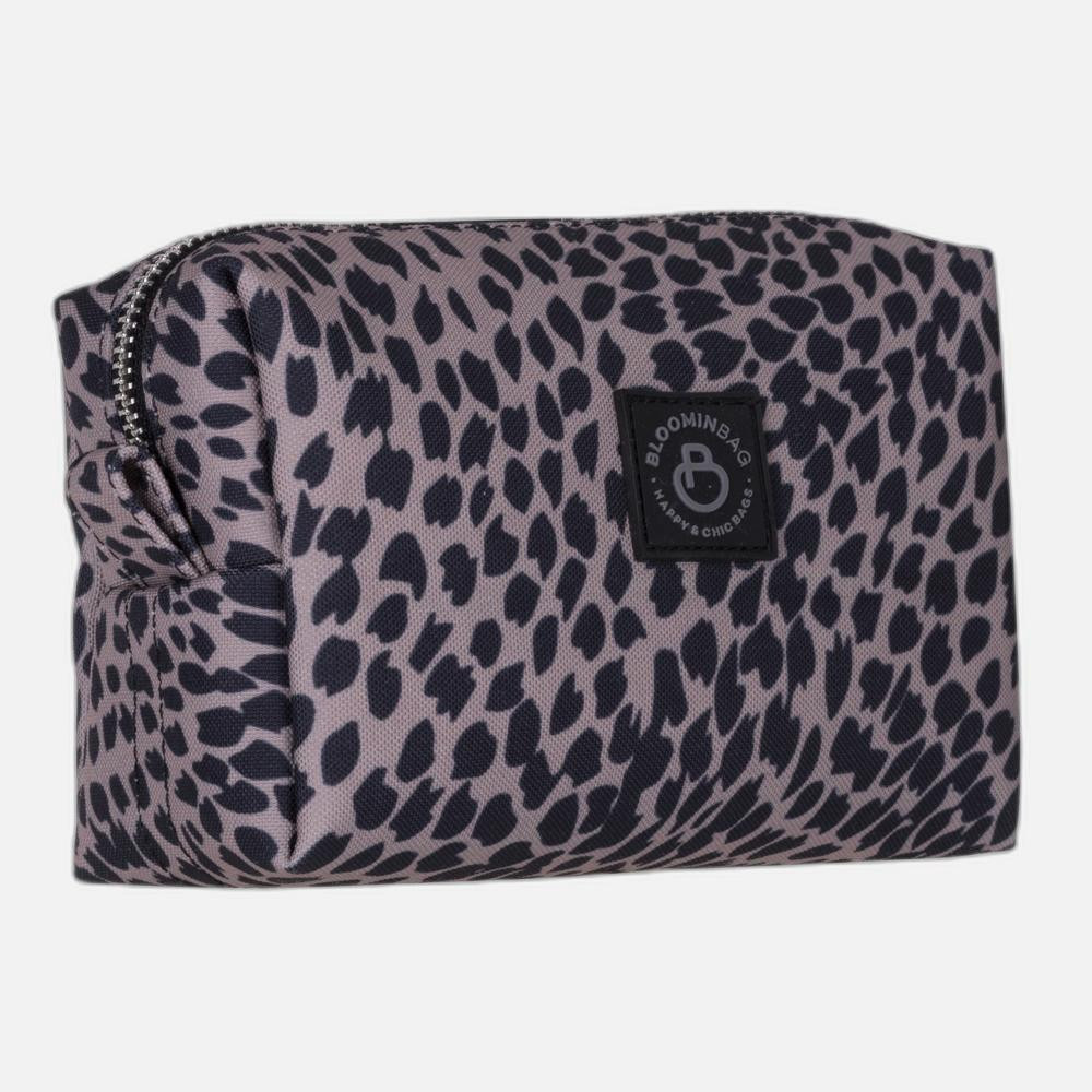 Bloominbag Leopard Cita Noir Makyaj Çantası Ve Kompakt Kozmetik Organizer görseli 1