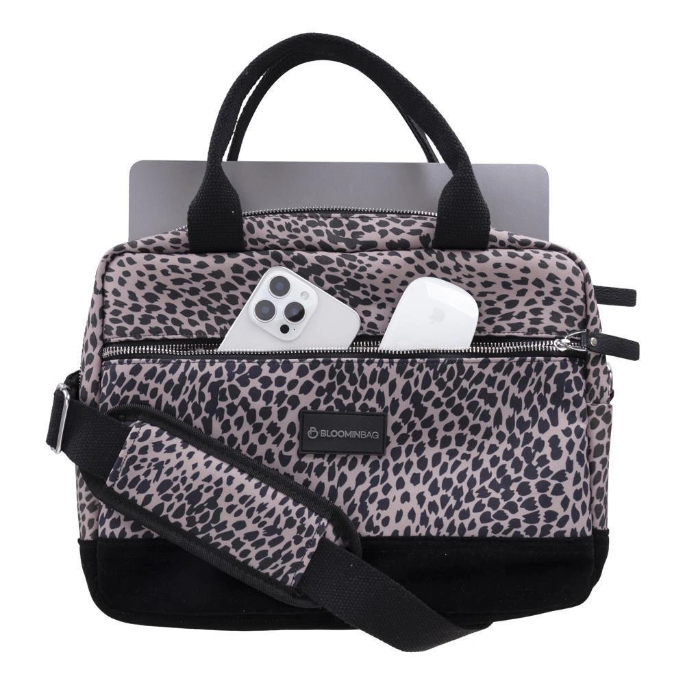 Bloominbag Leopard Cita Noir 13-14 Inç Laptop / Macbook Çantası görseli 2
