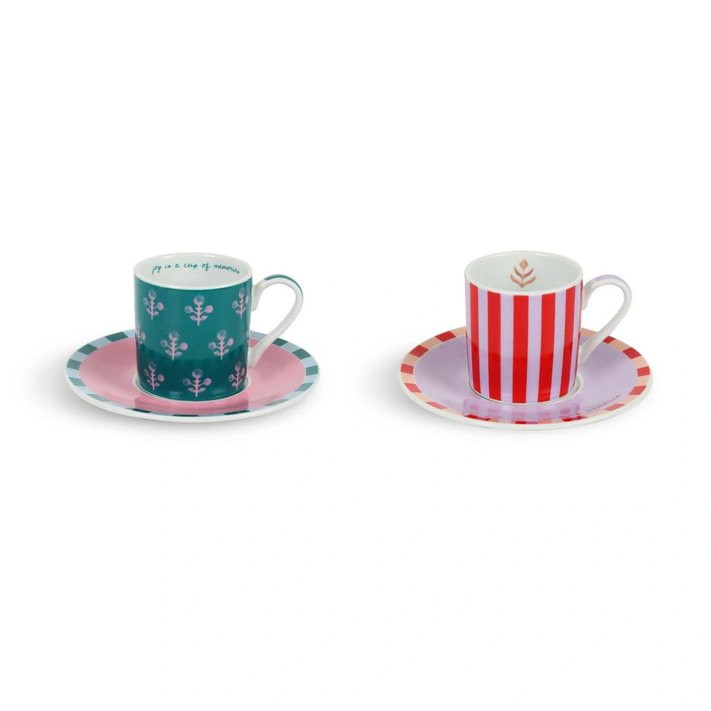 Fern&Co Joy Collection 2 Li Türk Kahvesi Fincanı Set /hediye Kutulu görseli 1