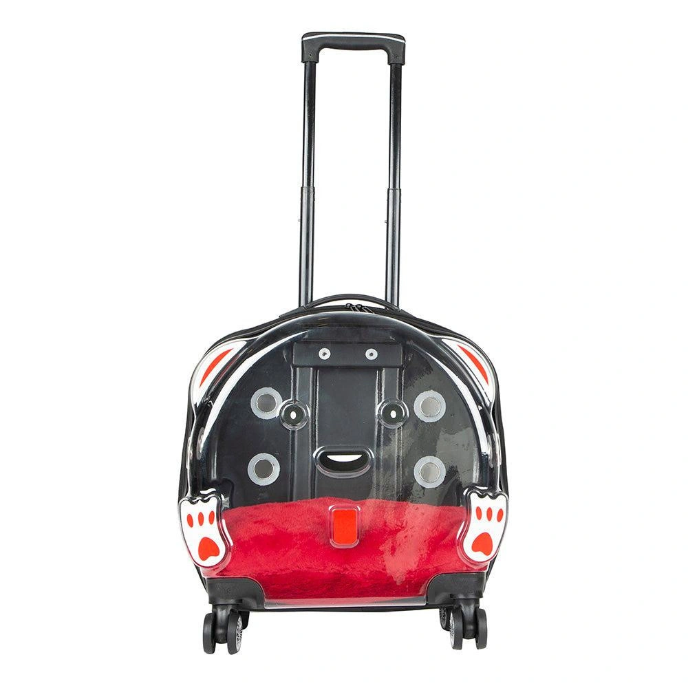 Bloominbag Pawbuddy Glide – Siyah Şeffaf Tekerlekli Pet Seyahat Kabini görseli 2