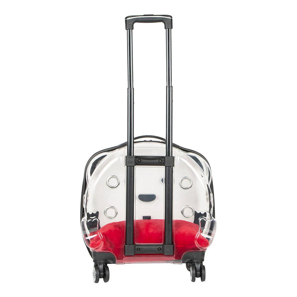 Bloominbag Pawbuddy Clear Companion – Şeffaf Tekerlekli Evcil Hayvan Taşıma Çantası görseli 3
