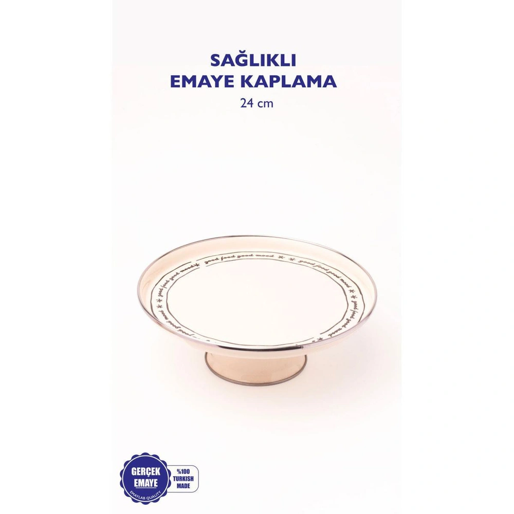 Emaylab Mood Emaye Pasta/kek Sunum Standı (24 Cm) görseli 2