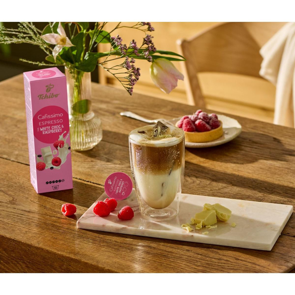 Tchibo Cafissimo Flavoured Espresso - Beyaz Çikolata Ve Ahududu görseli 1