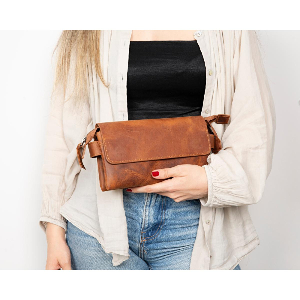 Bloominbag Bloom Rust Elevated Brown Clutch Bag görseli 3