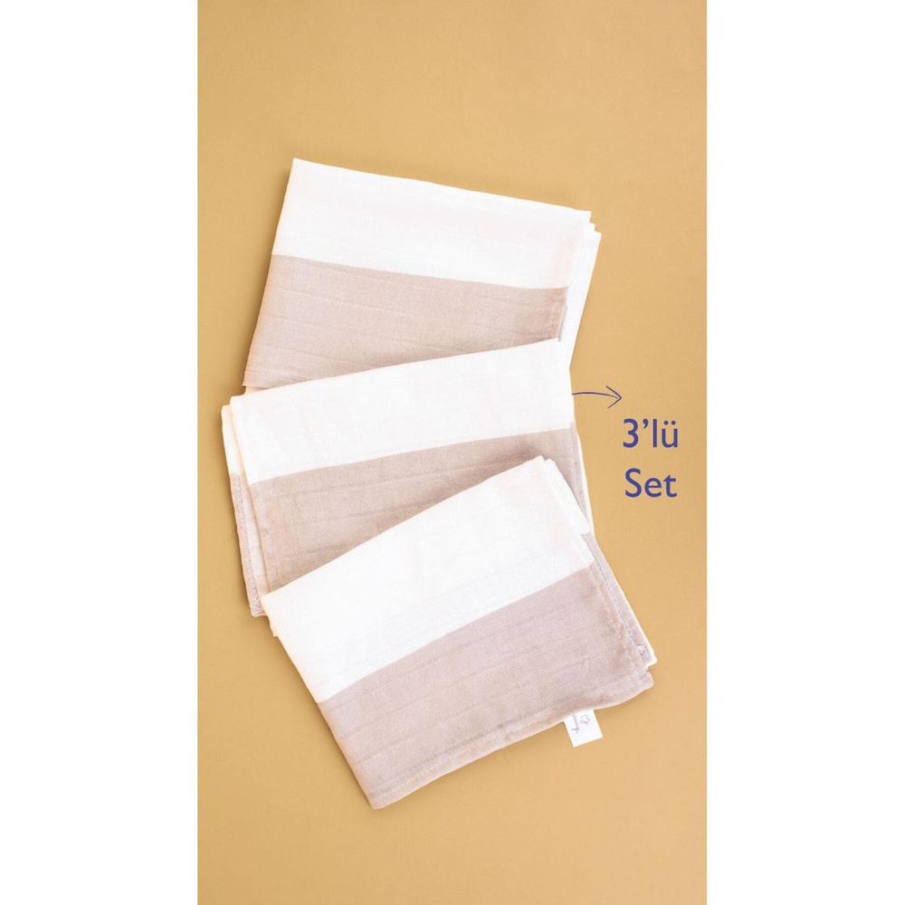 Emaylab Mindy Mutfak %100 Müslin Kurulama Ve Çok Amaçlı Bez (3'lü Set) görseli 1