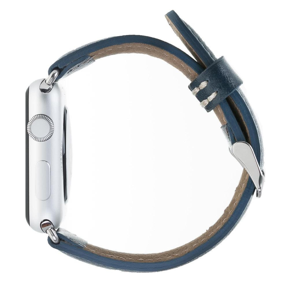 Bloominbag Celeste Blue Deri Apple Watch Kordon-44/45/46/49mm görseli 3