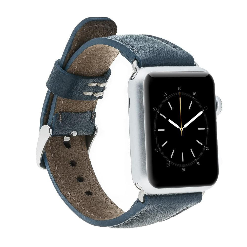 Bloominbag Celeste Blue Deri Apple Watch Kordon-44/45/46/49mm görseli 1