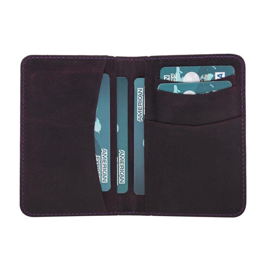 Bloominbag Bloomledger Deep Amethyst Hakiki Deri Bifold Cüzdan görseli 1