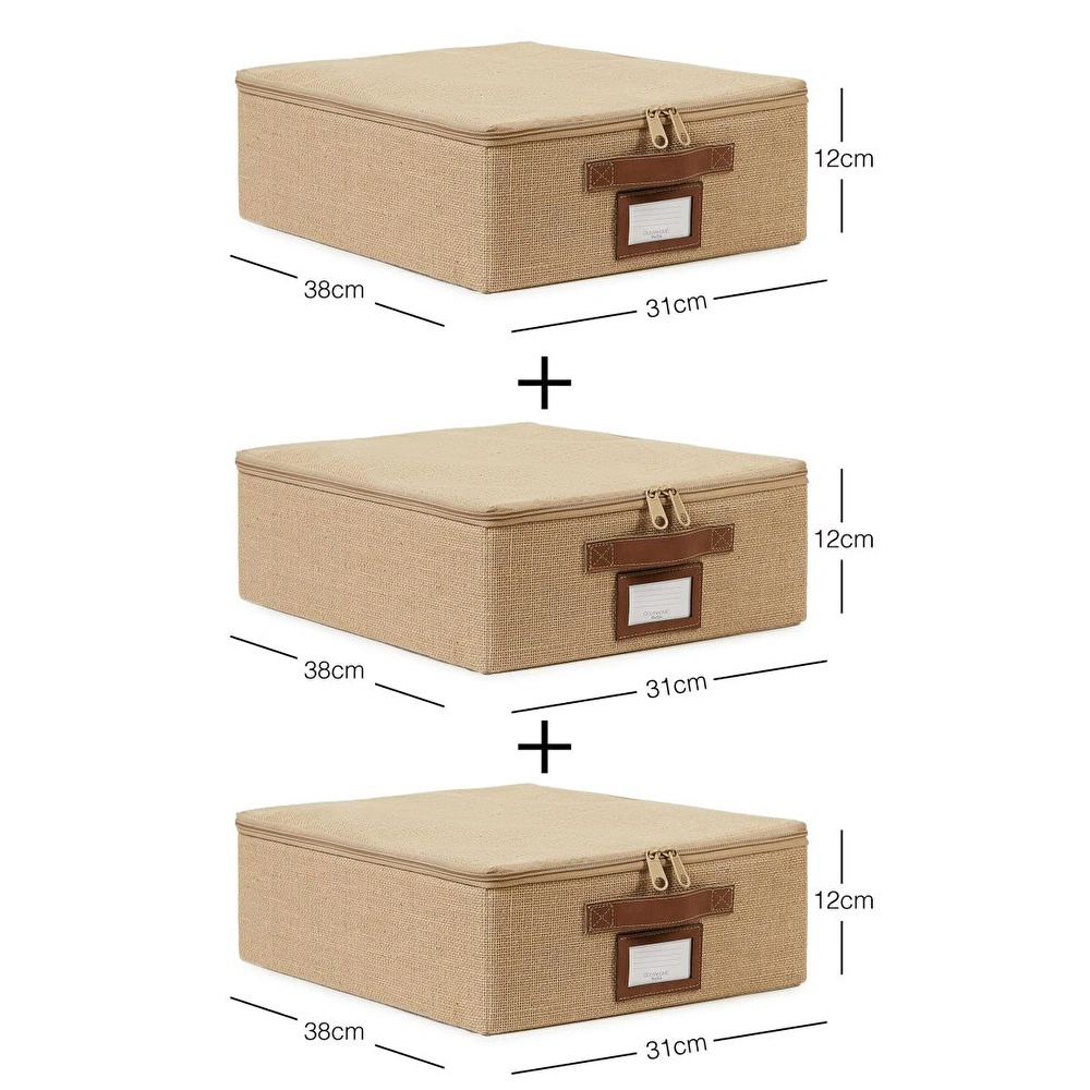 Ocean Home Textile 3'lü Küçük Boy Jüt Destekli Hurç Set 31 X 38 X 12 Cm görseli 3