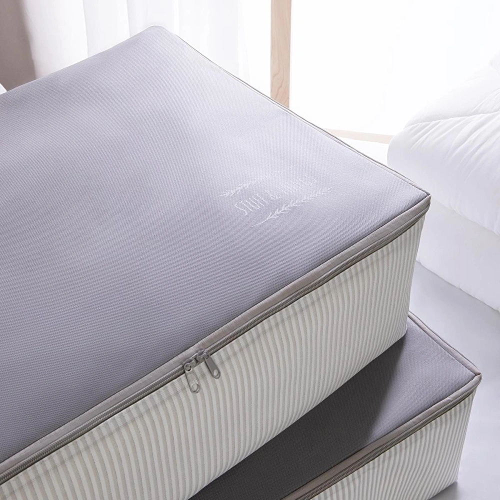 Ocean Home Textile 2'li Gri Renk Stuff & Things Baza Altı Hurç Set görseli 2