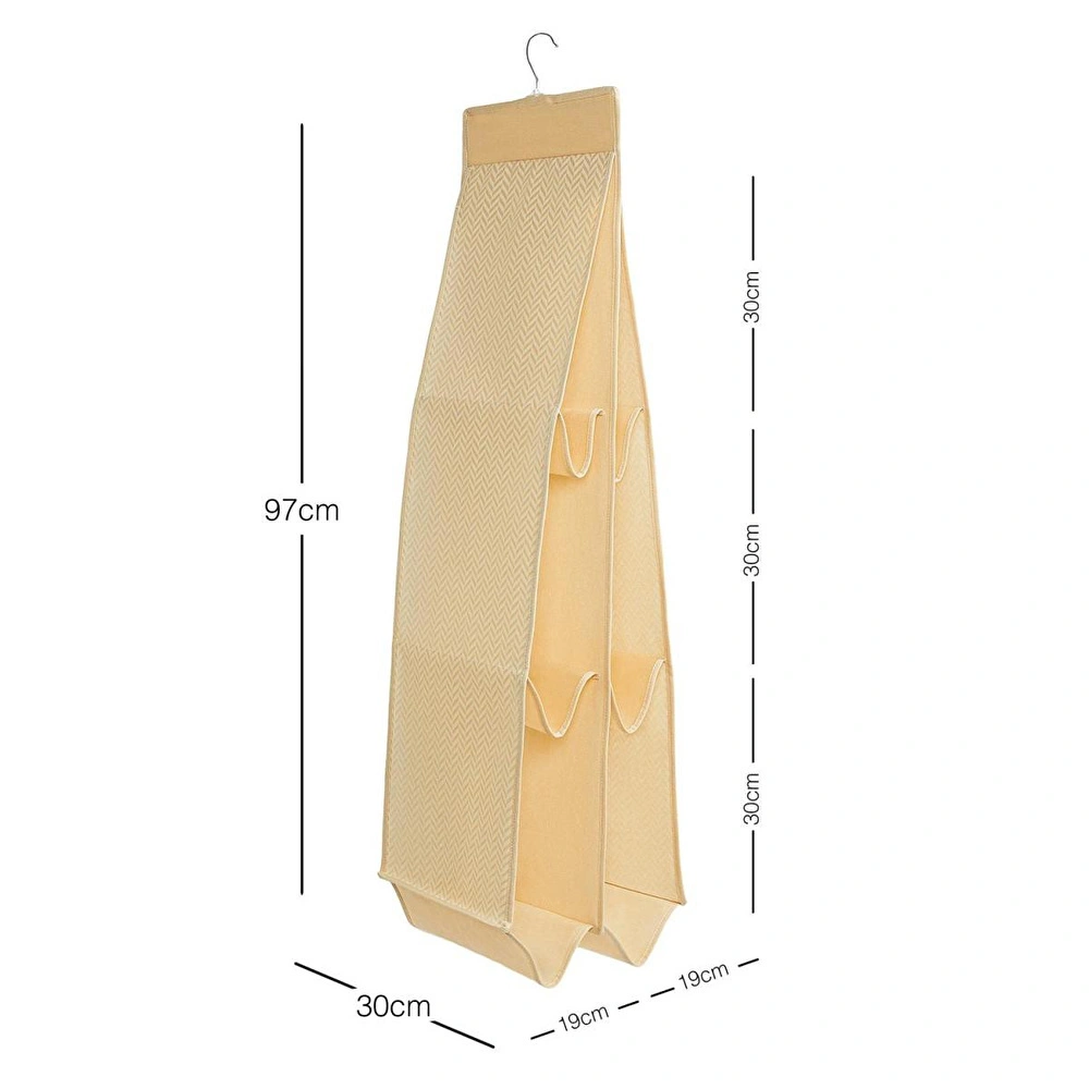 Ocean Home Textile Bölmeli Bej Balıksırtı Çanta Düzenleyici 30 X 97 Cm görseli 2
