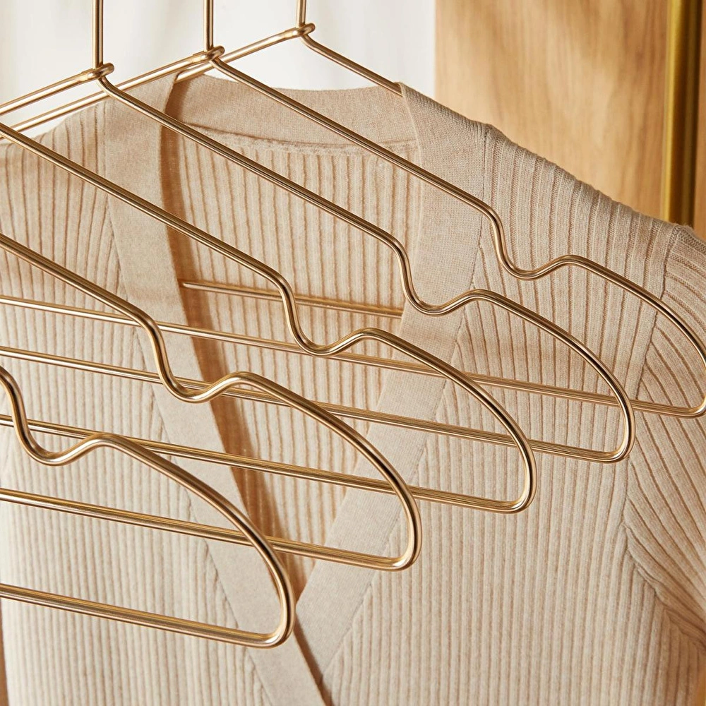 Ocean Home Textile 12'li Altın Renk Metal Giysi Askısı 22 X 41 X 0.4 Cm görseli 2