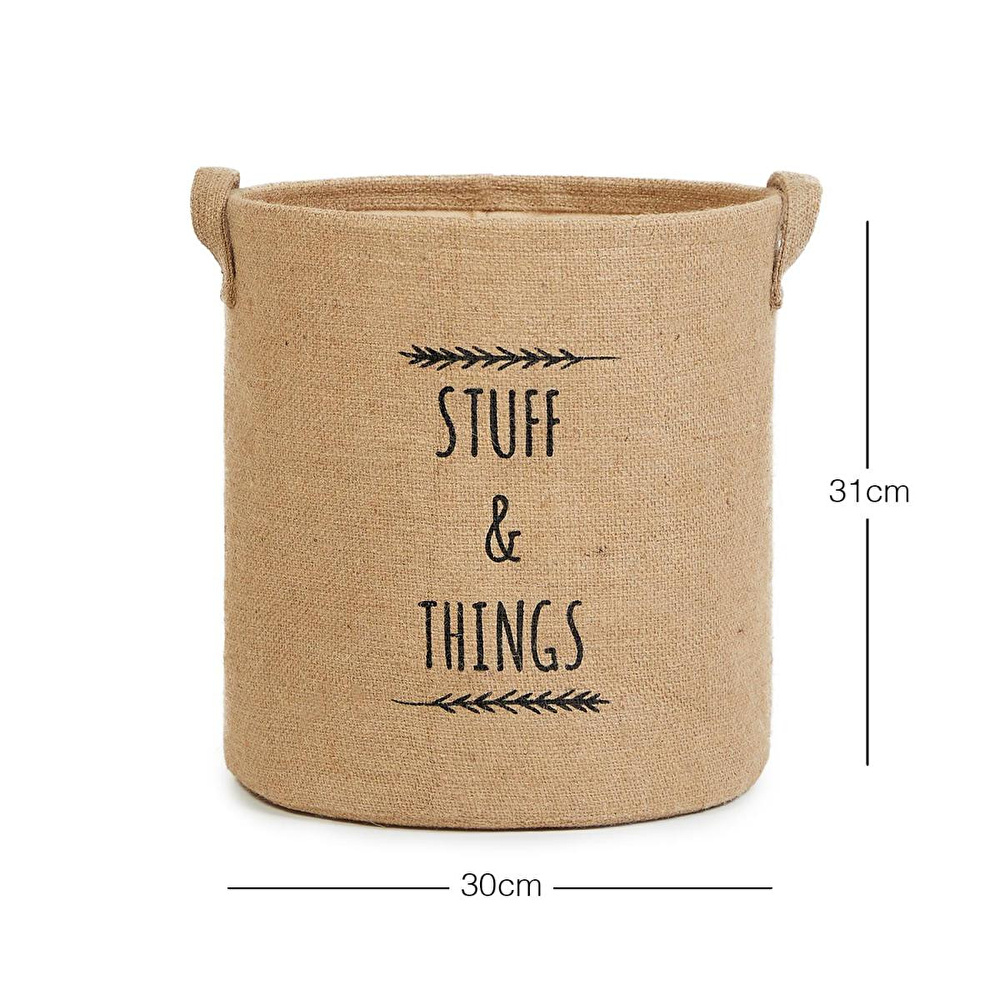 Ocean Home Textile Stuff & Things Jüt Sepet 30 X 31 Cm görseli 5