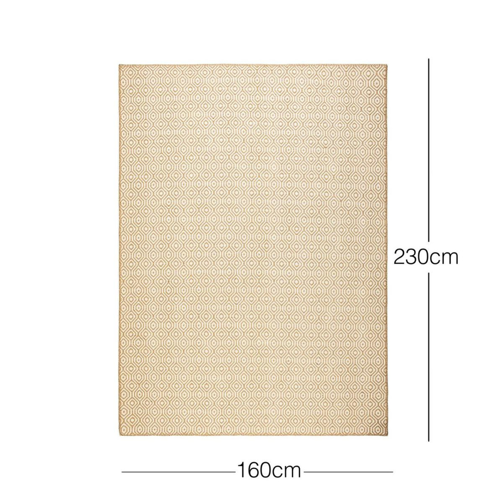 Ocean Home Textile Ekru Renk Karo Desenli Jüt Halı Kilim 160 X 230 Cm görseli 5