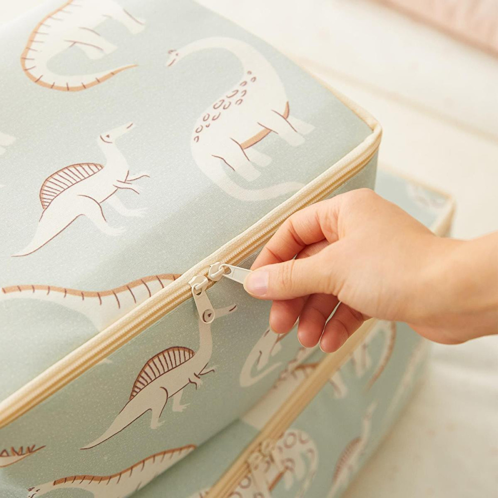 Ocean Home Textile 2'li Çocuk Odası Dinozor Hurç Set 1 Adet 30 X 22 X 18 / 1 Adet 52 X 28 X 21 Cm görseli 4