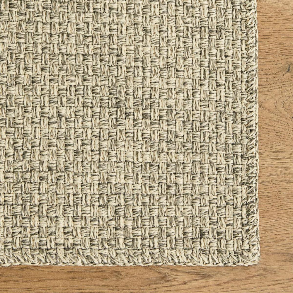 Ocean Home Textile Yıkanabilir Jüt Görünümlü Gri Renk Hasır Desenli Halı Kilim 120 X 180 Cm görseli 3