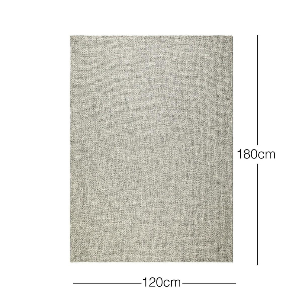 Ocean Home Textile Yıkanabilir Jüt Görünümlü Gri Renk Hasır Desenli Halı Kilim 120 X 180 Cm görseli 4