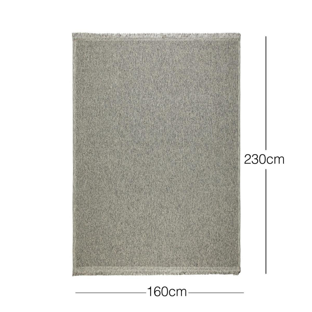 Ocean Home Textile Yıkanabilir Saçaklı Buklet Gri Renk Halı Kilim160 X 230 Cm görseli 4