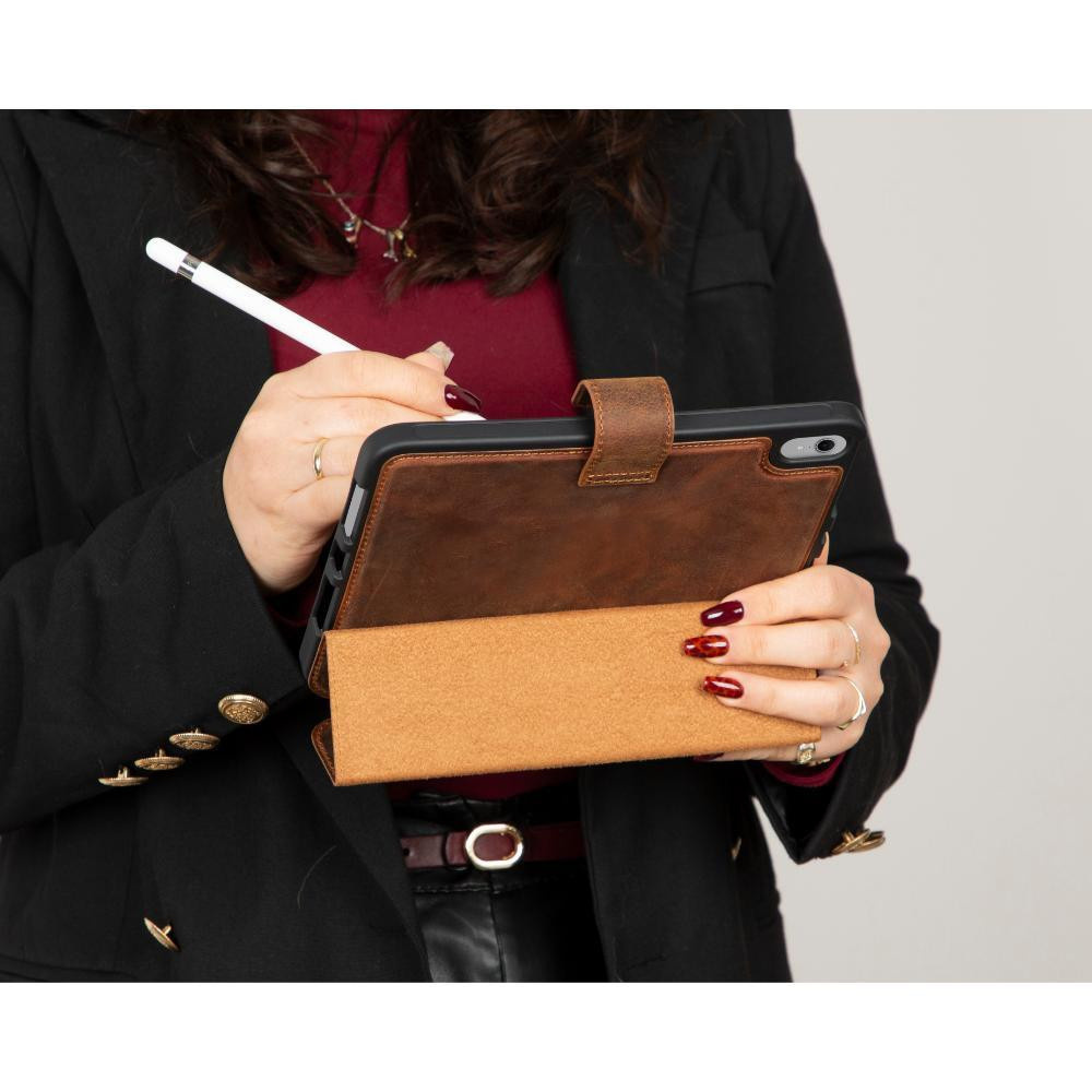 Bloominbag Bloomcase Trigon Saddle Brown Apple Ipad Mini (2024) Hakiki Deri Kılıf görseli 2
