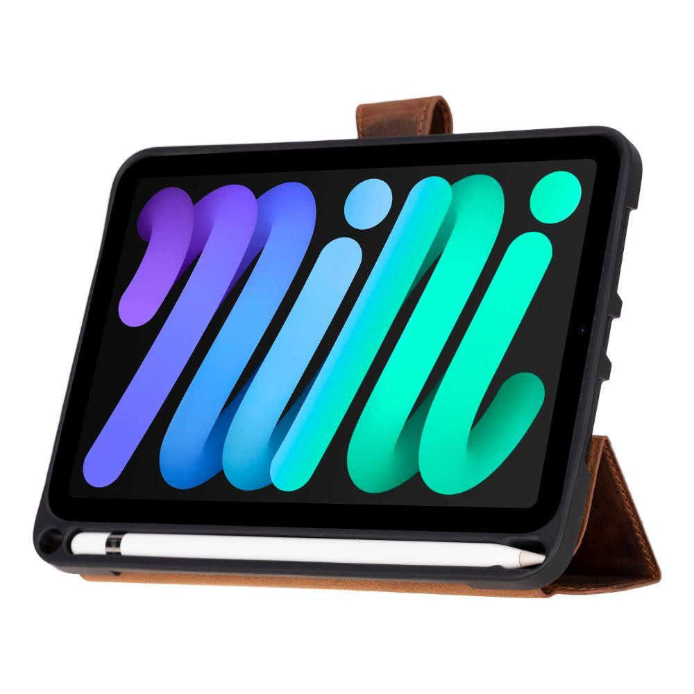 Bloominbag Bloomcase Trigon Saddle Brown Apple Ipad Mini (2024) Hakiki Deri Kılıf görseli 4
