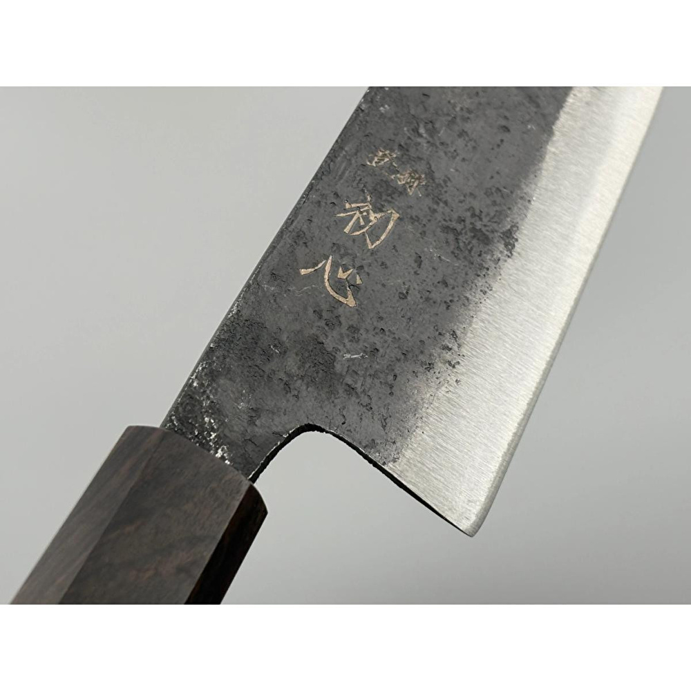 Hatsukokoro Bunka Şef Bıçağı - Aogami #2 - Kurouchi 165mm - Abanoz Sap görseli 2