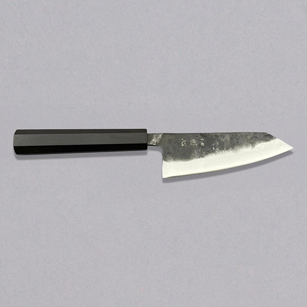 Hatsukokoro Ko Bunka Şef Bıçağı - Aogami #2 - Kurouchi 120mm - Abanoz Sap görseli 1