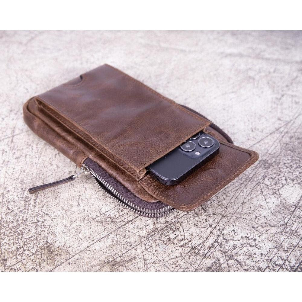 Bloominbag Bloomnino Mahogany Brown Hakiki Deri Crossbody Çanta görseli 5