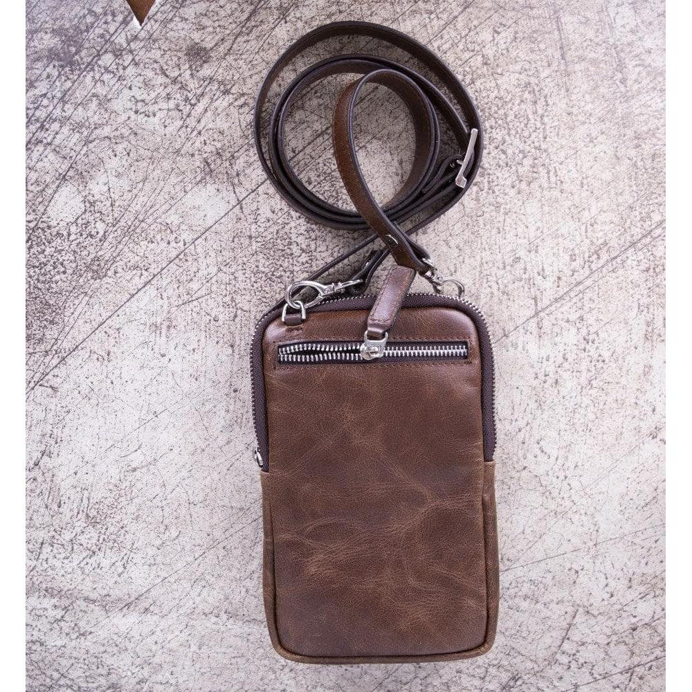 Bloominbag Bloomnino Mahogany Brown Hakiki Deri Crossbody Çanta görseli 3